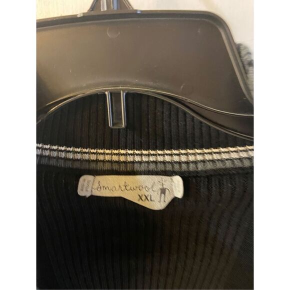 SmartWool Black 1/2 zipper ribbed pullover xxl Merino rn#116388 2x - Picture 2 of 6